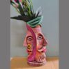 Terracotta Twin Face Artistic Flower Vase