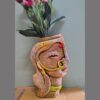 Terracotta Artistic Woman Face Flower Vase