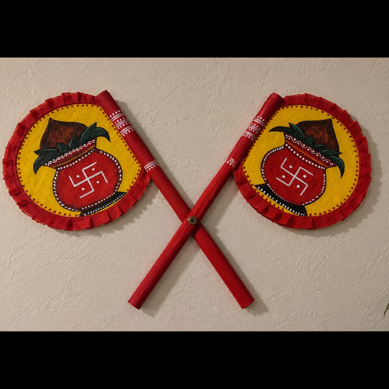 Designer Bengali Folk Art Pankha – Handcrafted Traditional Wall Decor