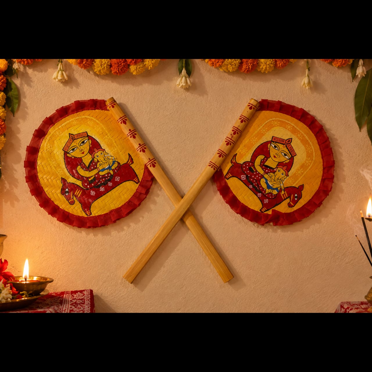 Designer Pankha – Traditional Wall Decor one Pair (2)