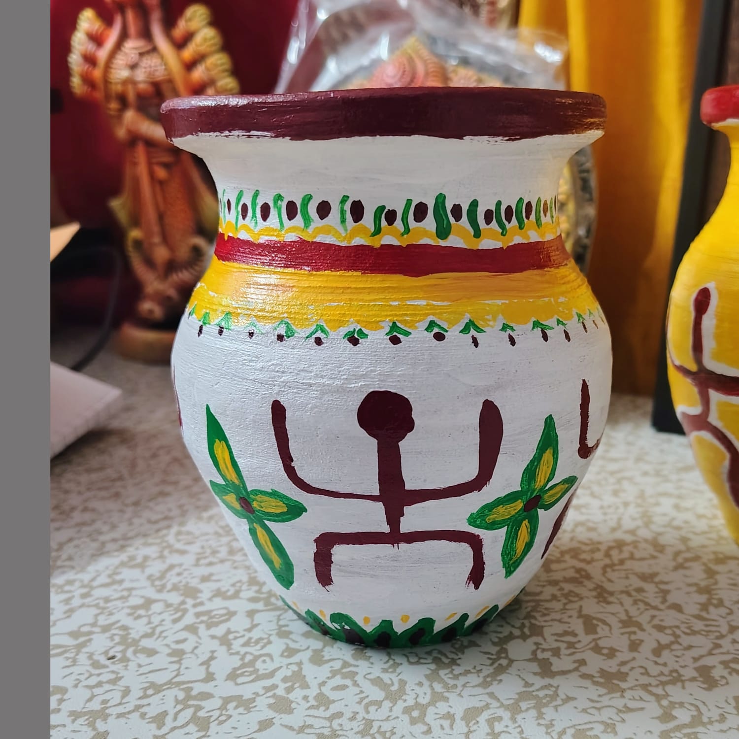 ## 🪔 Handcrafted Mangal Ghot – Traditional Bengali Puja Decor